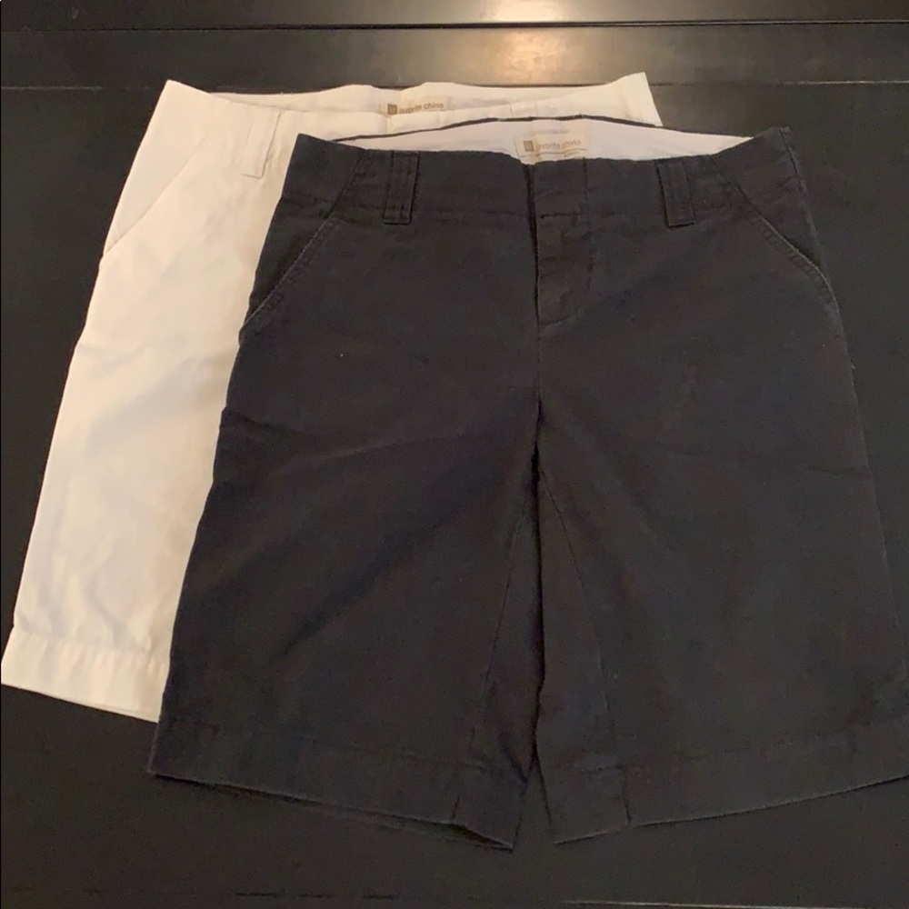 2 Gap Bermuda Shorts Black & White EUC 6